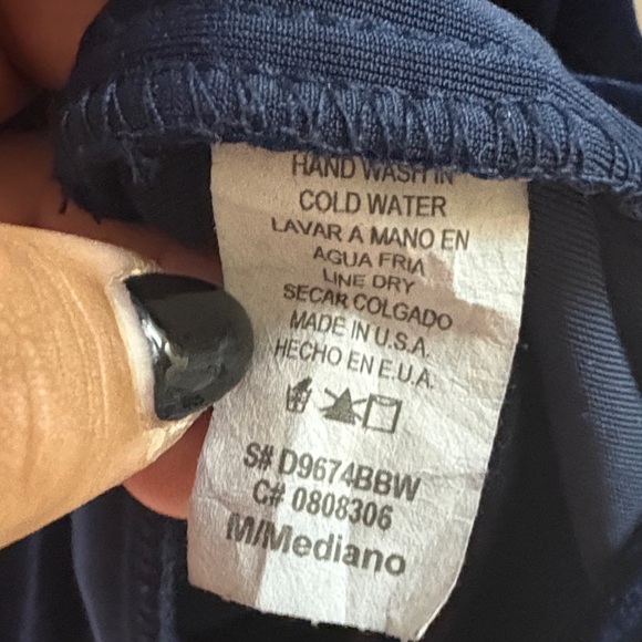 Mystic women’s Elegant navy blue Velvet Dress, medium with pockets - Picture 9 of 9